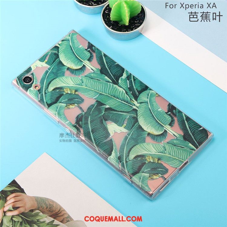 Étui Sony Xperia Xa Très Mince Fluide Doux Protection, Coque Sony Xperia Xa Oiseau Vert