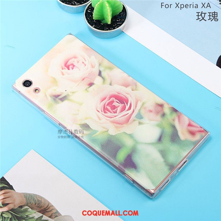 Étui Sony Xperia Xa Très Mince Fluide Doux Protection, Coque Sony Xperia Xa Oiseau Vert