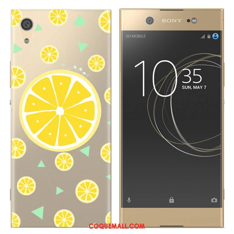 Étui Sony Xperia Xa Ultra Créatif Jaune Dessin Animé, Coque Sony Xperia Xa Ultra Téléphone Portable Fruit