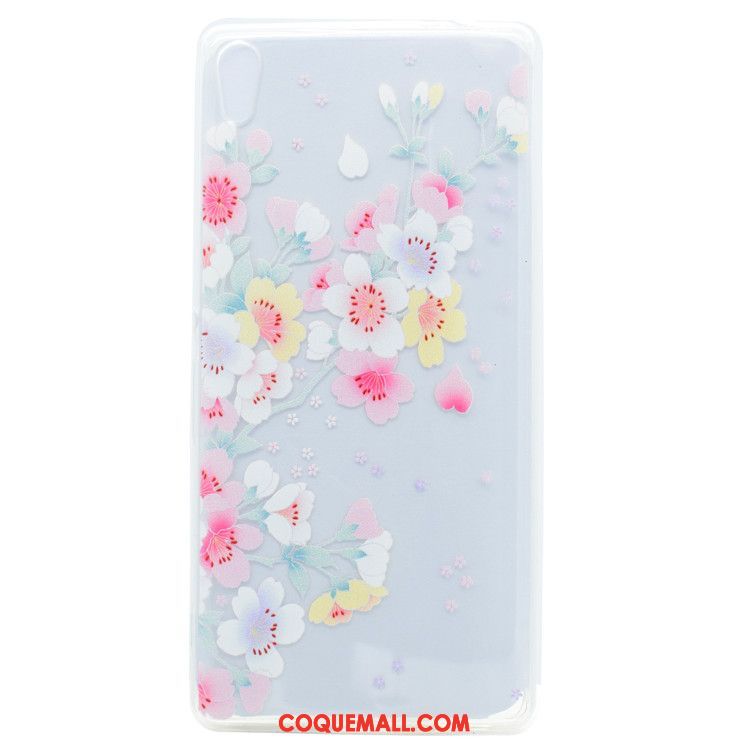 Étui Sony Xperia Xa Ultra Rose Protection Fluide Doux, Coque Sony Xperia Xa Ultra Silicone Téléphone Portable