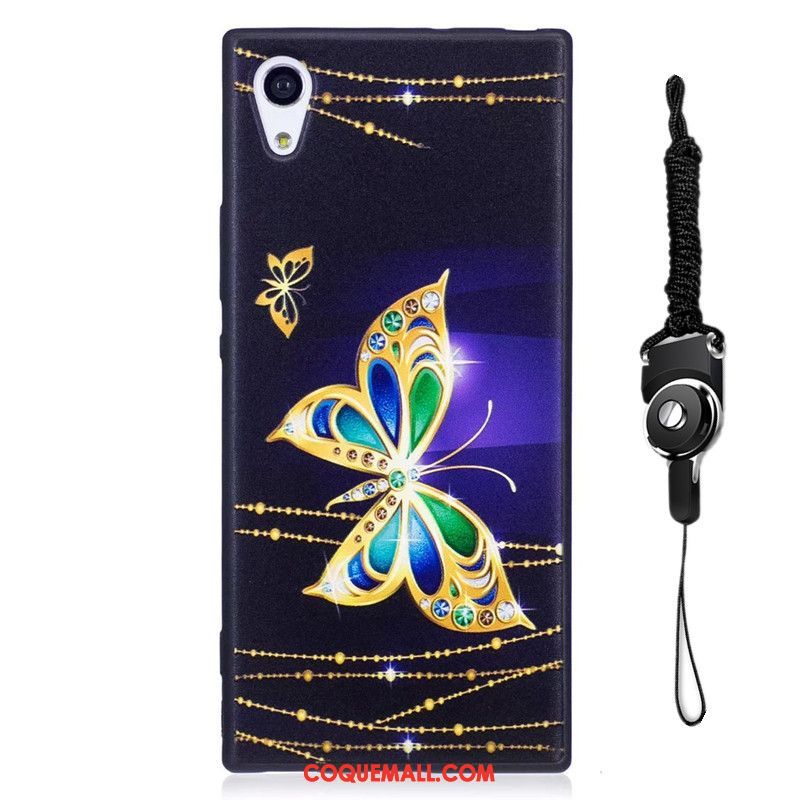 Étui Sony Xperia Xa1 Bleu Fluide Doux Protection, Coque Sony Xperia Xa1 Dessin Animé Téléphone Portable