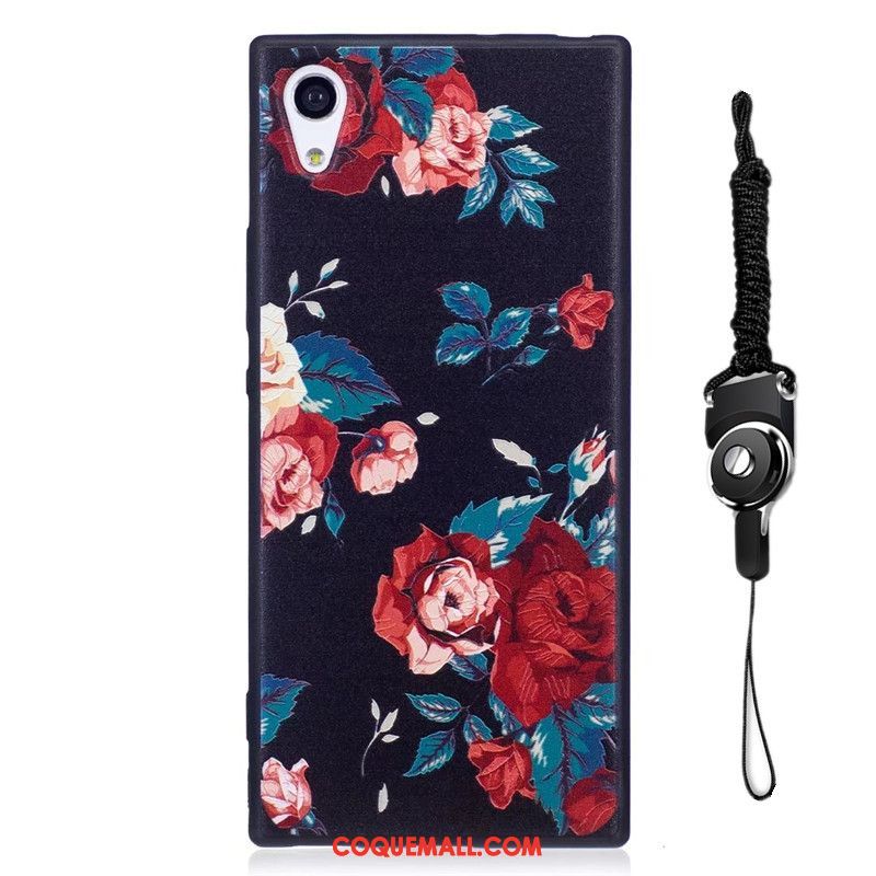 Étui Sony Xperia Xa1 Bleu Fluide Doux Protection, Coque Sony Xperia Xa1 Dessin Animé Téléphone Portable