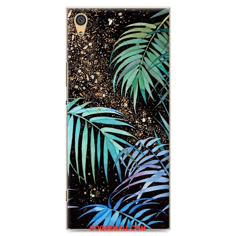 Étui Sony Xperia Xa1 Bleu Protection Dessin Animé, Coque Sony Xperia Xa1 Téléphone Portable Peinture