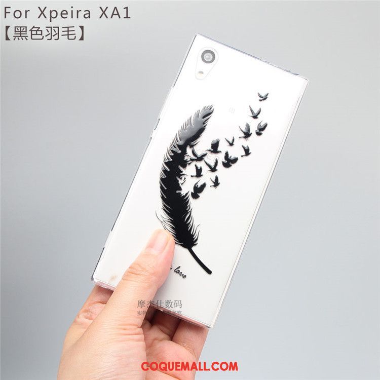 Étui Sony Xperia Xa1 Fluide Doux Blanc Incassable, Coque Sony Xperia Xa1 Transparent Téléphone Portable