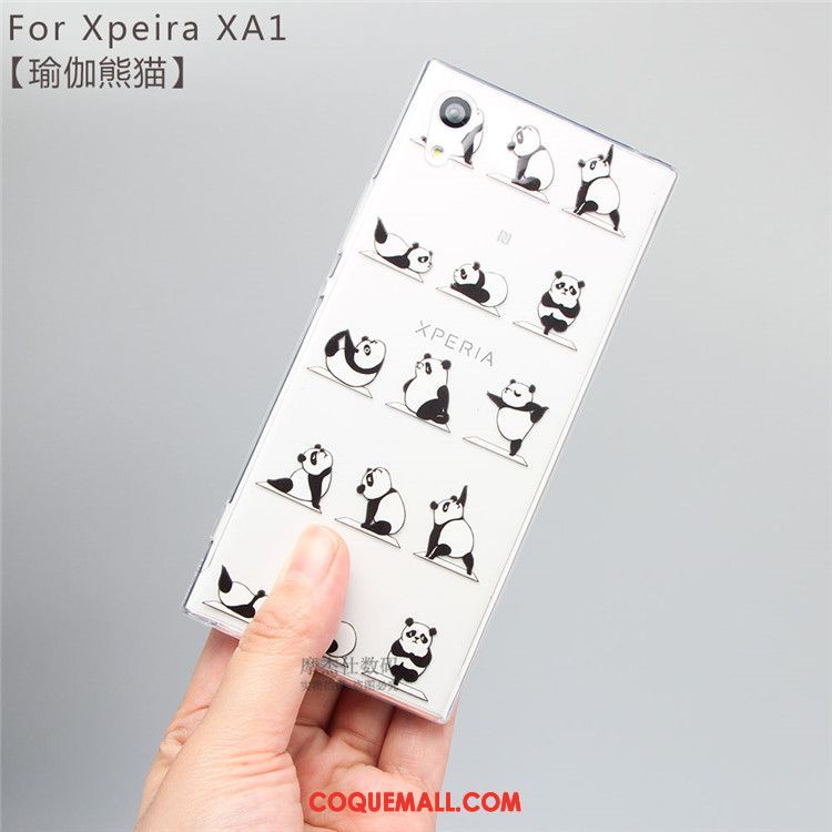Étui Sony Xperia Xa1 Fluide Doux Blanc Incassable, Coque Sony Xperia Xa1 Transparent Téléphone Portable