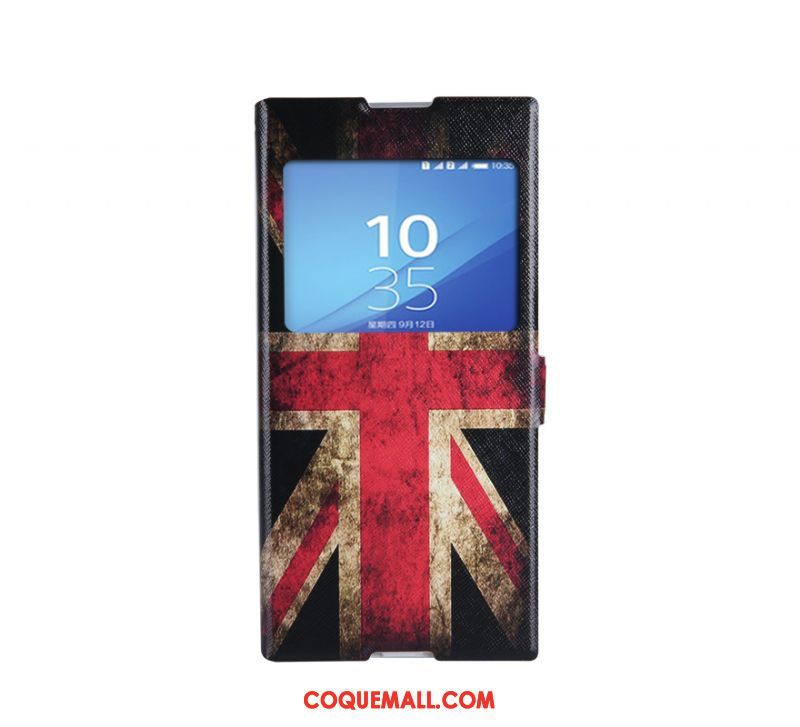 Étui Sony Xperia Xa1 Incassable Étui En Cuir Téléphone Portable, Coque Sony Xperia Xa1 Protection Bleu