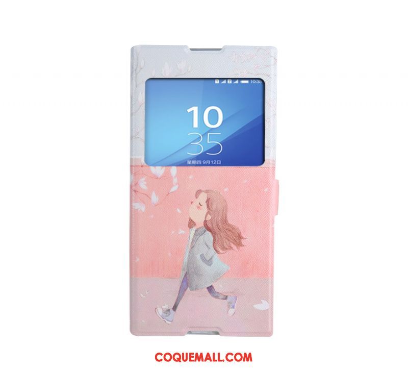 Étui Sony Xperia Xa1 Incassable Étui En Cuir Téléphone Portable, Coque Sony Xperia Xa1 Protection Bleu