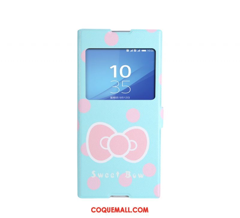 Étui Sony Xperia Xa1 Incassable Étui En Cuir Téléphone Portable, Coque Sony Xperia Xa1 Protection Bleu