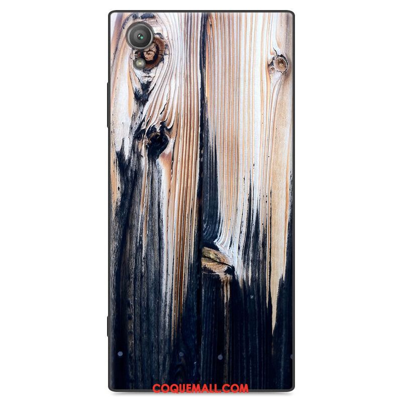 Étui Sony Xperia Xa1 Plus Fluide Doux Protection Délavé En Daim, Coque Sony Xperia Xa1 Plus Grain De Bois Peinture