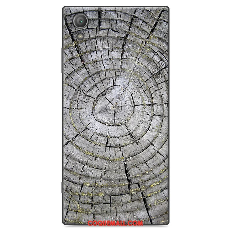 Étui Sony Xperia Xa1 Plus Fluide Doux Protection Délavé En Daim, Coque Sony Xperia Xa1 Plus Grain De Bois Peinture