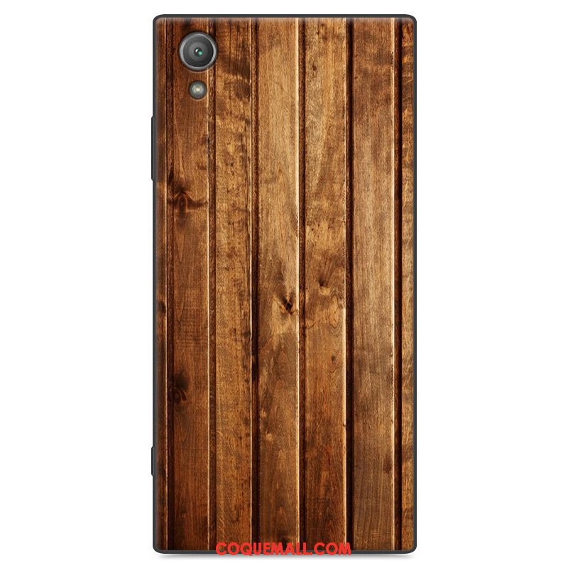 Étui Sony Xperia Xa1 Plus Fluide Doux Protection Délavé En Daim, Coque Sony Xperia Xa1 Plus Grain De Bois Peinture