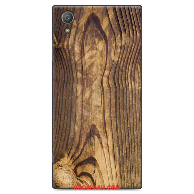 Étui Sony Xperia Xa1 Plus Fluide Doux Protection Délavé En Daim, Coque Sony Xperia Xa1 Plus Grain De Bois Peinture