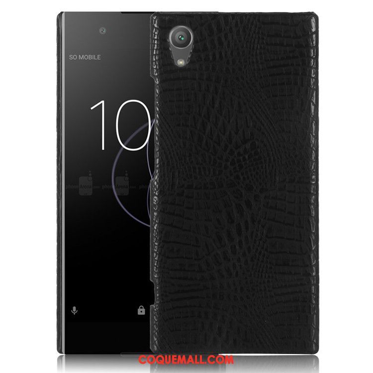 Étui Sony Xperia Xa1 Plus Protection Noir Difficile, Coque Sony Xperia Xa1 Plus Crocodile Téléphone Portable