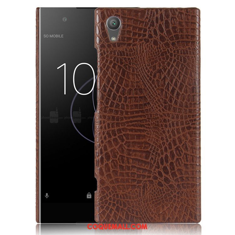 Étui Sony Xperia Xa1 Plus Protection Noir Difficile, Coque Sony Xperia Xa1 Plus Crocodile Téléphone Portable