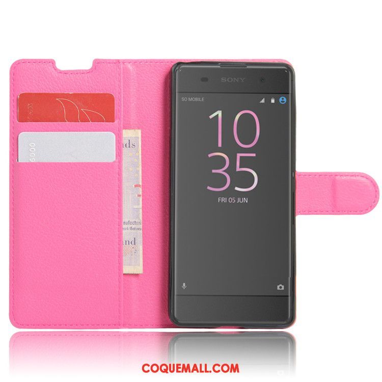 Étui Sony Xperia Xa1 Plus Étui En Cuir Rouge Protection, Coque Sony Xperia Xa1 Plus Téléphone Portable Carte