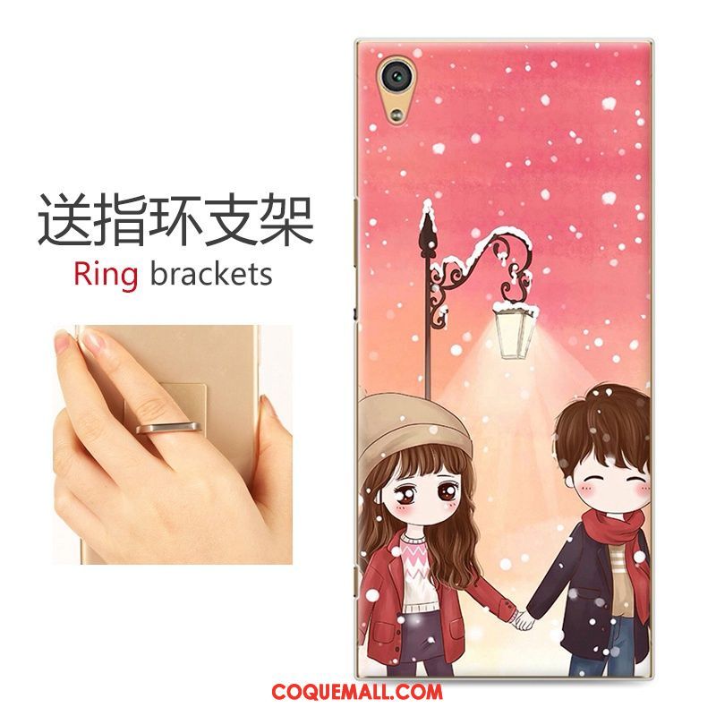 Étui Sony Xperia Xa1 Rose Téléphone Portable Tendance, Coque Sony Xperia Xa1 Protection Dessin Animé