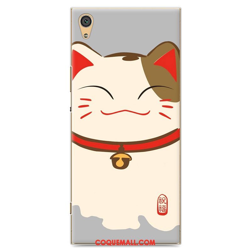 Étui Sony Xperia Xa1 Rouge Dessin Animé Peinture, Coque Sony Xperia Xa1 Difficile Téléphone Portable