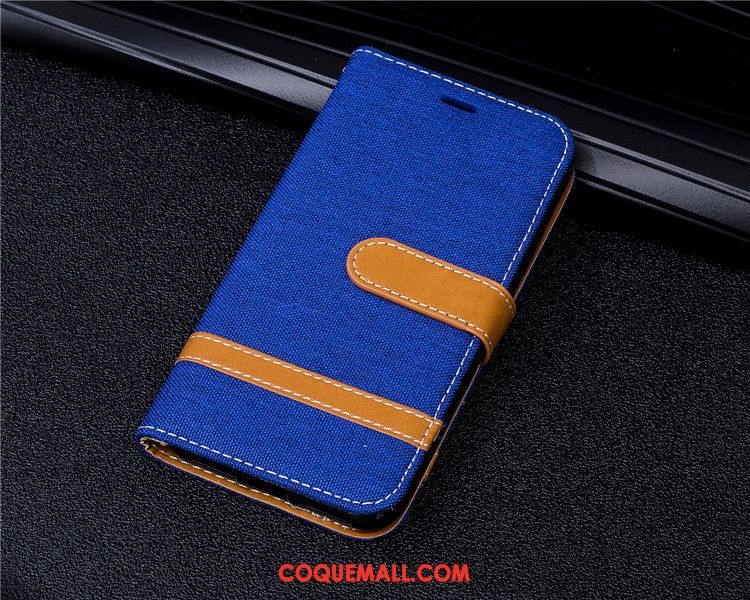 Étui Sony Xperia Xa1 Support Bleu Étui En Cuir, Coque Sony Xperia Xa1 Protection Téléphone Portable