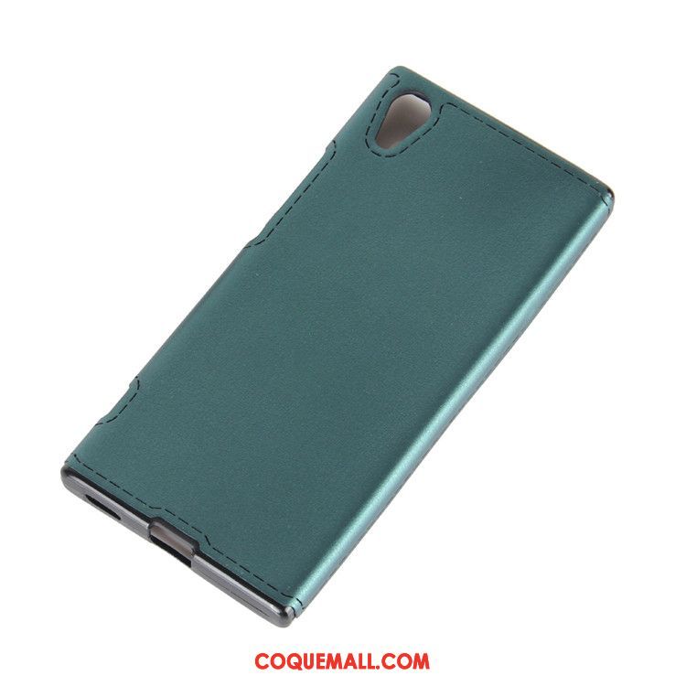 Étui Sony Xperia Xa1 Texture Fluide Doux Cuir, Coque Sony Xperia Xa1 Bleu Protection