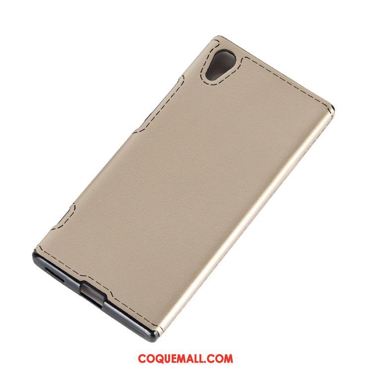 Étui Sony Xperia Xa1 Texture Fluide Doux Cuir, Coque Sony Xperia Xa1 Bleu Protection