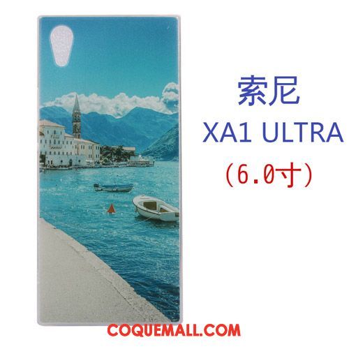 Étui Sony Xperia Xa1 Ultra Créatif Fluide Doux Violet, Coque Sony Xperia Xa1 Ultra Dessin Animé Téléphone Portable