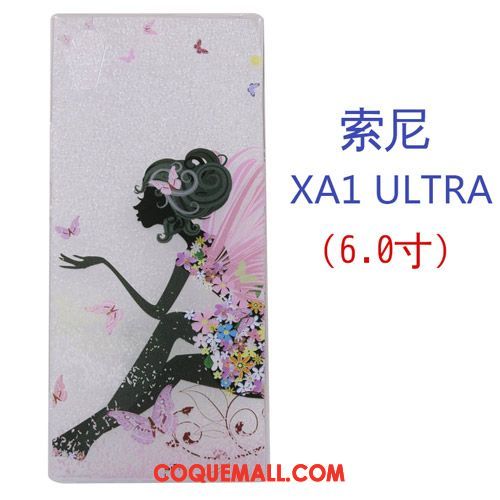 Étui Sony Xperia Xa1 Ultra Créatif Fluide Doux Violet, Coque Sony Xperia Xa1 Ultra Dessin Animé Téléphone Portable