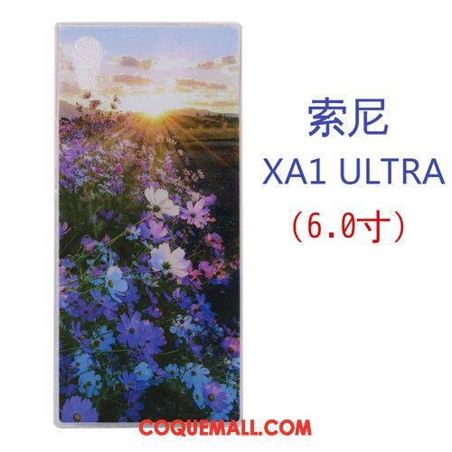 Étui Sony Xperia Xa1 Ultra Créatif Fluide Doux Violet, Coque Sony Xperia Xa1 Ultra Dessin Animé Téléphone Portable