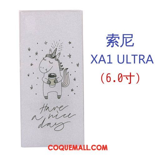 Étui Sony Xperia Xa1 Ultra Dessin Animé Créatif Silicone, Coque Sony Xperia Xa1 Ultra Fluide Doux Blanc