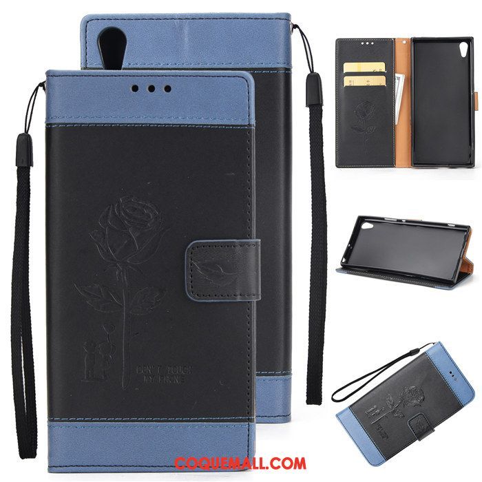 Étui Sony Xperia Xa1 Ultra Dessin Animé Étui En Cuir Incassable, Coque Sony Xperia Xa1 Ultra Téléphone Portable Bleu