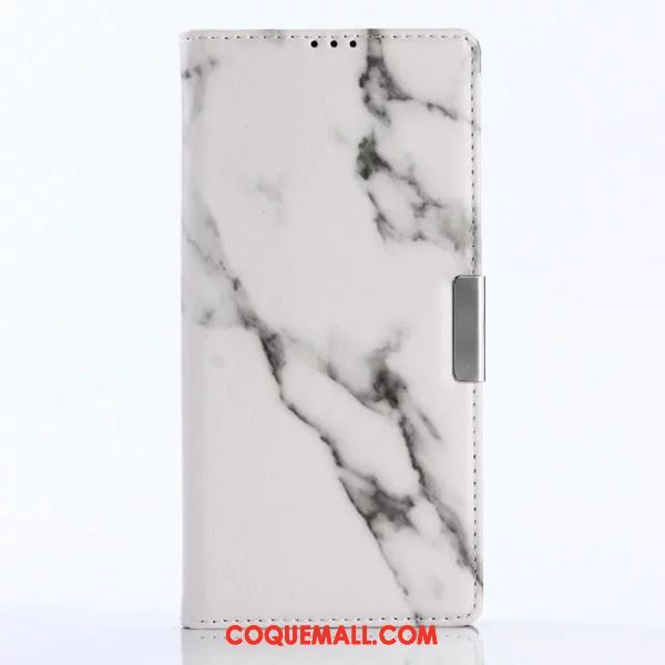 Étui Sony Xperia Xa1 Ultra Grand Téléphone Portable Luxe, Coque Sony Xperia Xa1 Ultra Portefeuille Blanc