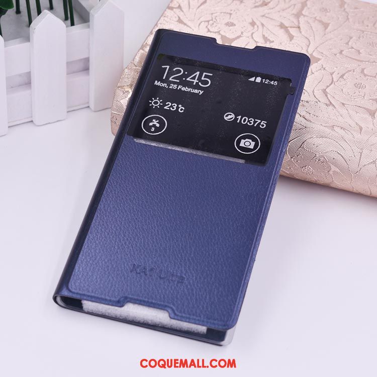 Étui Sony Xperia Xa1 Ultra Ouvrir La Fenêtre Protection Noir, Coque Sony Xperia Xa1 Ultra Téléphone Portable