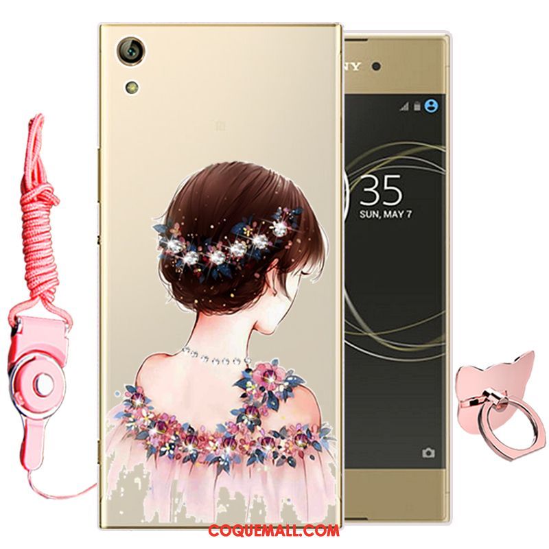 Étui Sony Xperia Xa1 Vert Silicone Fluide Doux, Coque Sony Xperia Xa1 Téléphone Portable Dessin Animé