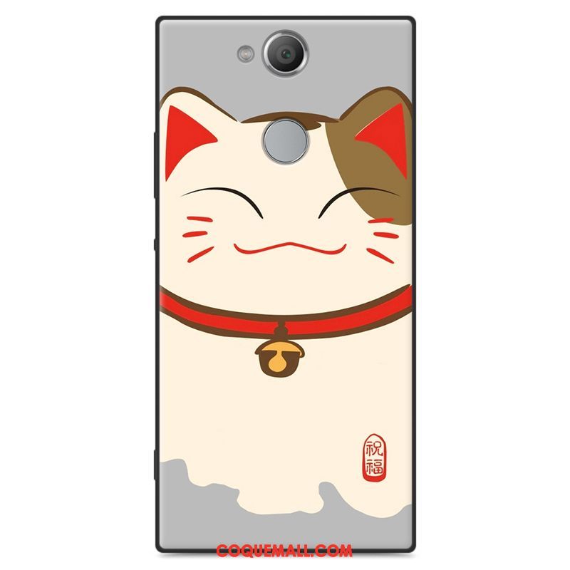 Étui Sony Xperia Xa2 Charmant Protection Bleu, Coque Sony Xperia Xa2 Dessin Animé Délavé En Daim