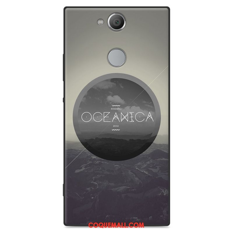 Étui Sony Xperia Xa2 Charmant Protection Bleu, Coque Sony Xperia Xa2 Dessin Animé Délavé En Daim