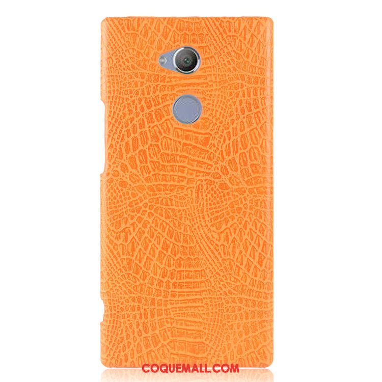 Étui Sony Xperia Xa2 Crocodile Modèle Noir Téléphone Portable, Coque Sony Xperia Xa2 Difficile Vintage