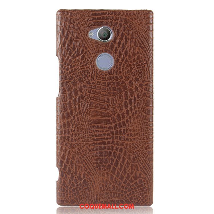 Étui Sony Xperia Xa2 Crocodile Modèle Noir Téléphone Portable, Coque Sony Xperia Xa2 Difficile Vintage