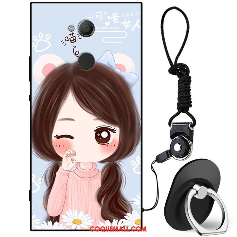 Étui Sony Xperia Xa2 Dessin Animé Personnalité Fluide Doux, Coque Sony Xperia Xa2 Vert Téléphone Portable