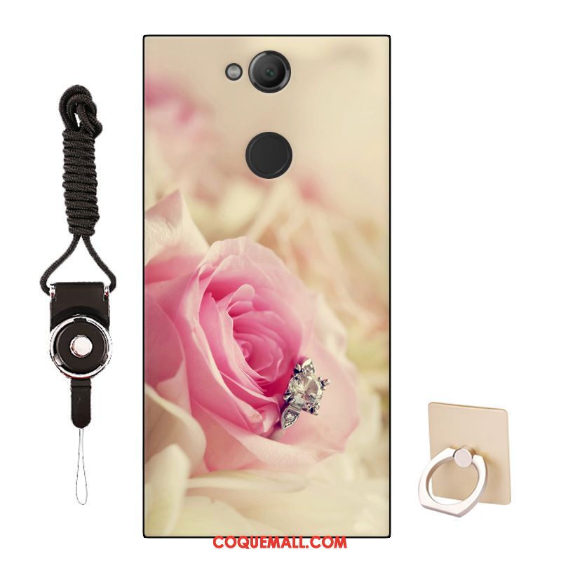 Étui Sony Xperia Xa2 Modèle Protection Rose, Coque Sony Xperia Xa2 Téléphone Portable Fluide Doux