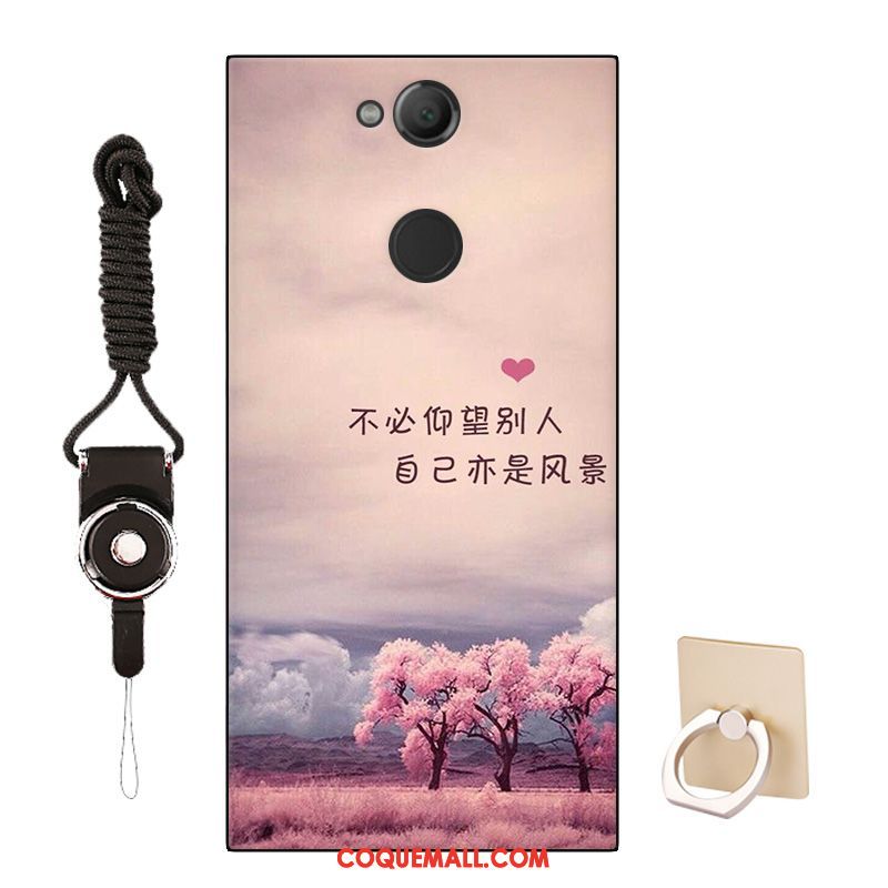Étui Sony Xperia Xa2 Modèle Protection Rose, Coque Sony Xperia Xa2 Téléphone Portable Fluide Doux