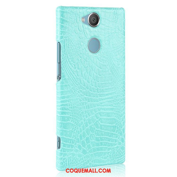 Étui Sony Xperia Xa2 Plus Téléphone Portable Légères Protection, Coque Sony Xperia Xa2 Plus Bleu Crocodile Modèle