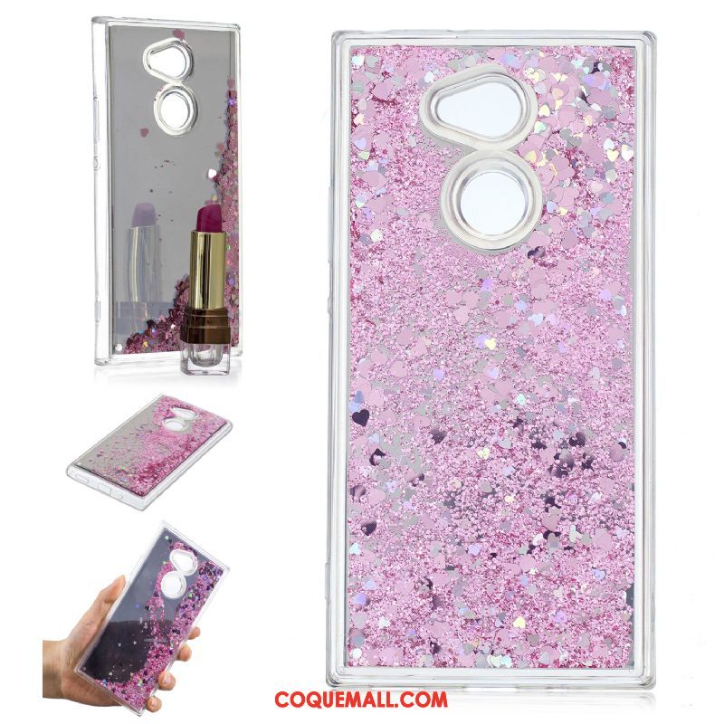 Étui Sony Xperia Xa2 Ultra Rose Miroir Quicksand, Coque Sony Xperia Xa2 Ultra Téléphone Portable Violet