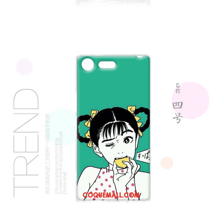 Étui Sony Xperia Xz Premium Dessin Animé Fluide Doux Noir, Coque Sony Xperia Xz Premium Protection Peinture