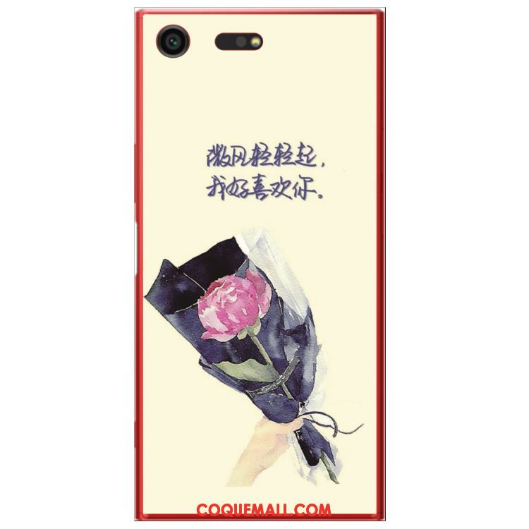 Étui Sony Xperia Xz Premium Frais Petit Téléphone Portable, Coque Sony Xperia Xz Premium Style Chinois Rouge