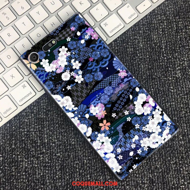 Étui Sony Xperia Xz Premium Tout Compris Vent Sakura, Coque Sony Xperia Xz Premium Noir Téléphone Portable