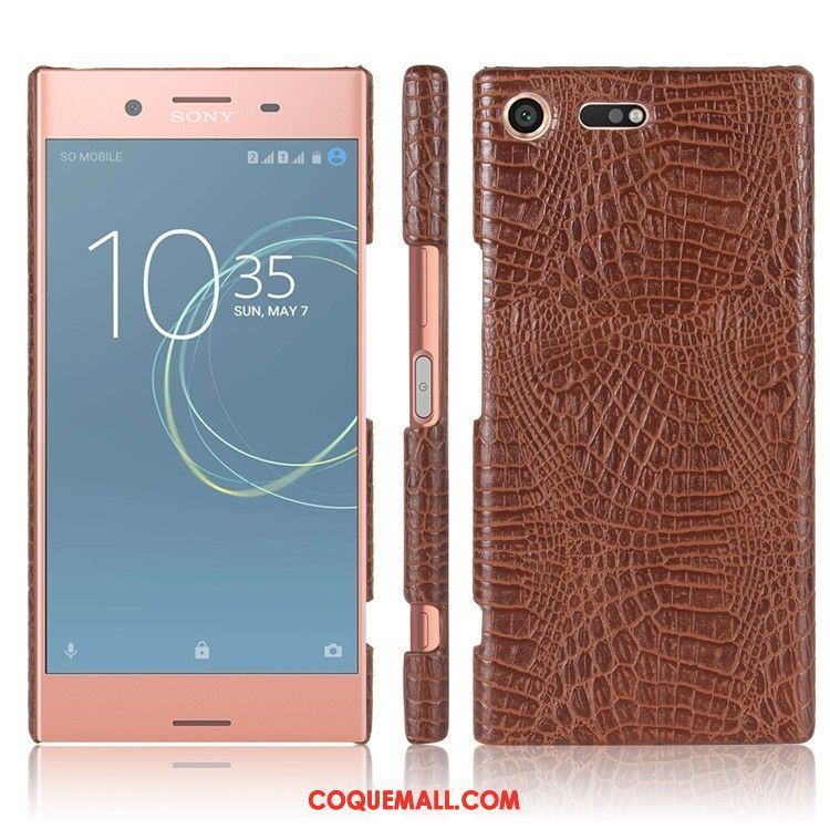 Étui Sony Xperia Xz Premium Téléphone Portable Difficile Noir, Coque Sony Xperia Xz Premium Crocodile Modèle Protection