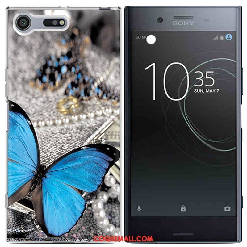 Étui Sony Xperia Xz Premium Téléphone Portable Peinture Noir, Coque Sony Xperia Xz Premium Créatif Coque En Silicone Beige