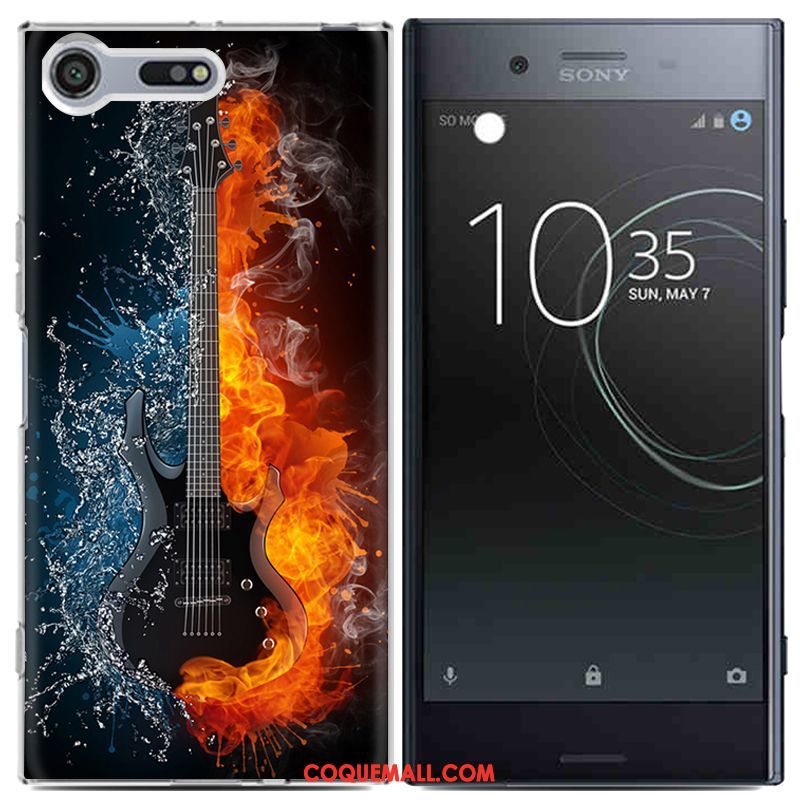 Étui Sony Xperia Xz Premium Téléphone Portable Peinture Noir, Coque Sony Xperia Xz Premium Créatif Coque En Silicone Beige