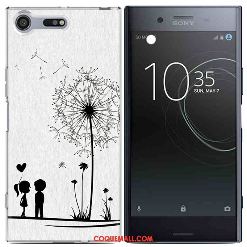 Étui Sony Xperia Xz Premium Téléphone Portable Peinture Noir, Coque Sony Xperia Xz Premium Créatif Coque En Silicone Beige