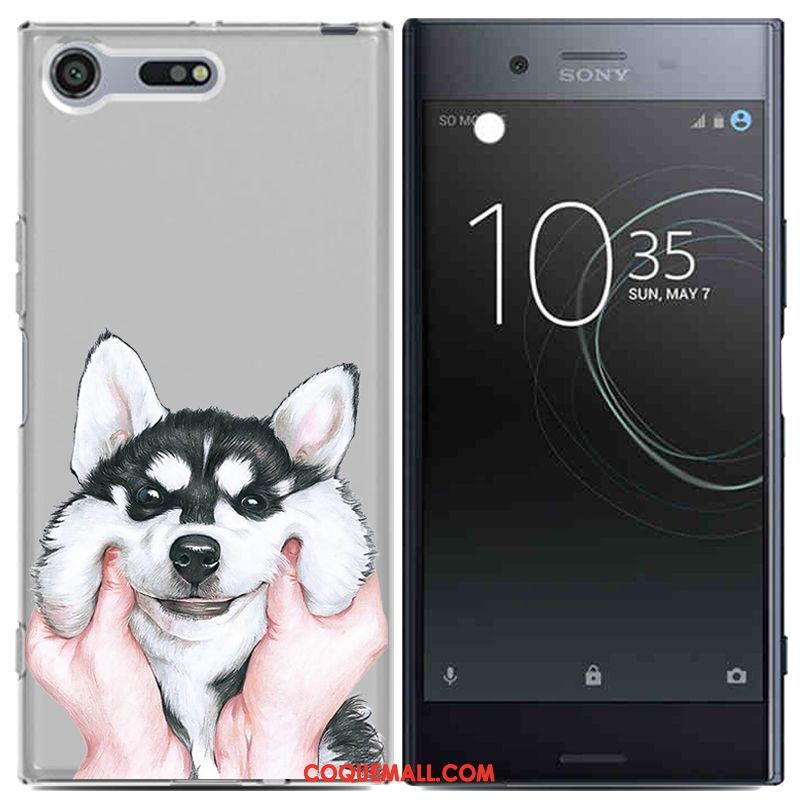 Étui Sony Xperia Xz Premium Téléphone Portable Peinture Noir, Coque Sony Xperia Xz Premium Créatif Coque En Silicone Beige