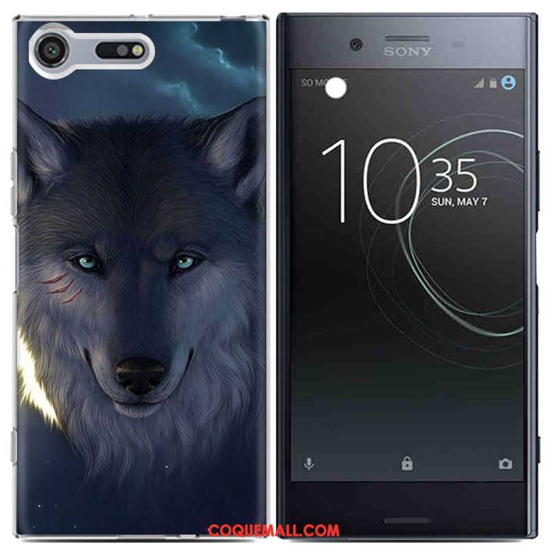 Étui Sony Xperia Xz Premium Téléphone Portable Peinture Noir, Coque Sony Xperia Xz Premium Créatif Coque En Silicone Beige